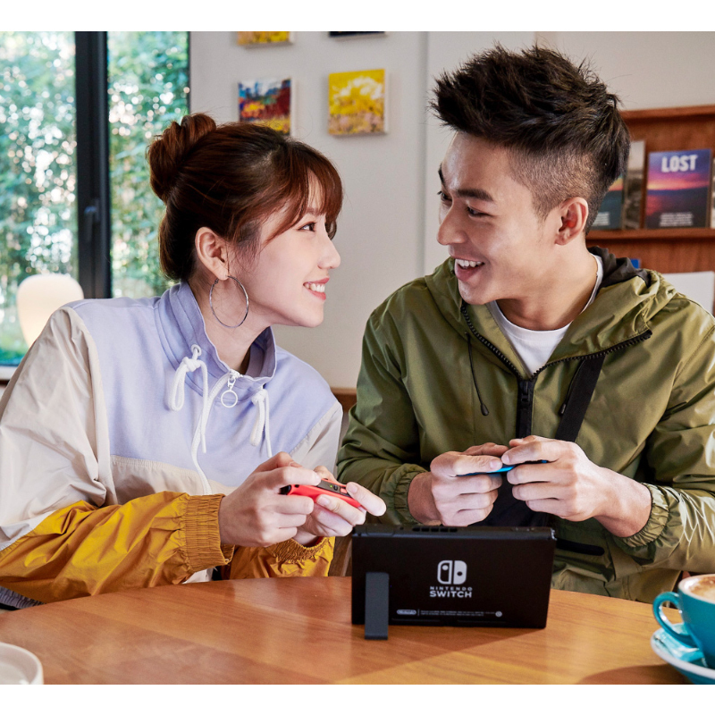 任天堂(Nintendo)Switch家用体感游戏机 掌上游戏机 续航增强 红蓝 港版+塞尔达王国之泪游戏卡带