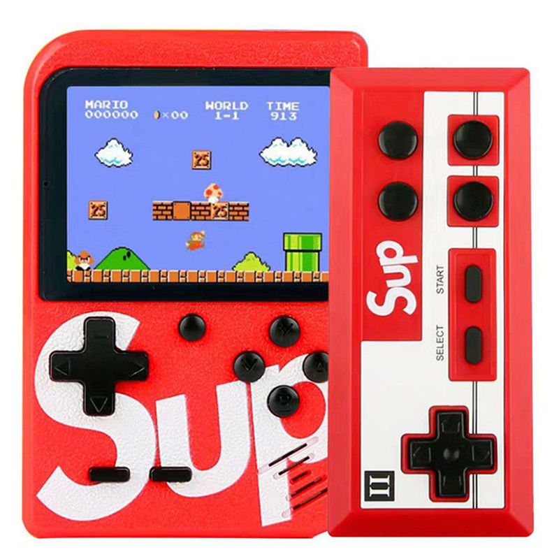 sup复古游戏机怀旧款老式双人掌上迷你游戏机小型便携式游戏机白色