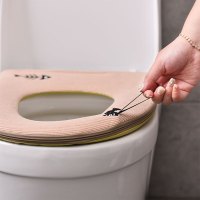 家用马桶垫冬季坐垫拉链款马桶套通用防水坐便套座便器套手提圈盖 三维工匠