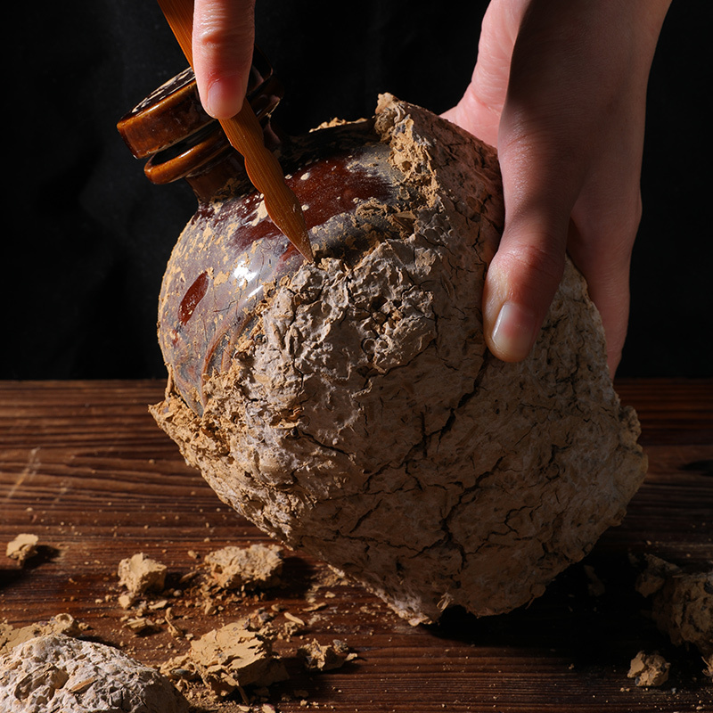 工厂直营峡谷井泥窖酒500ml瓶浓香型52度白酒纯粮酒坛装自然老熟泥窖