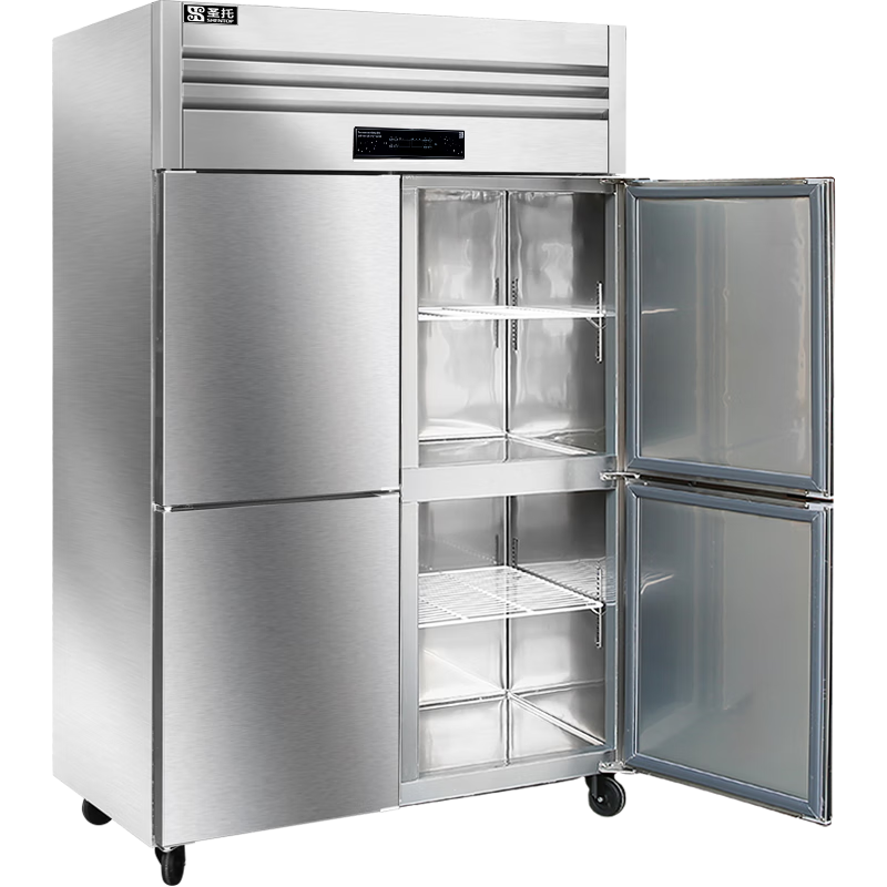 圣托(shentop)厨房冰柜立式冷冻柜 酒店饭店四开门冰箱商用 全冷冻四门高身雪柜 STLN-GD24