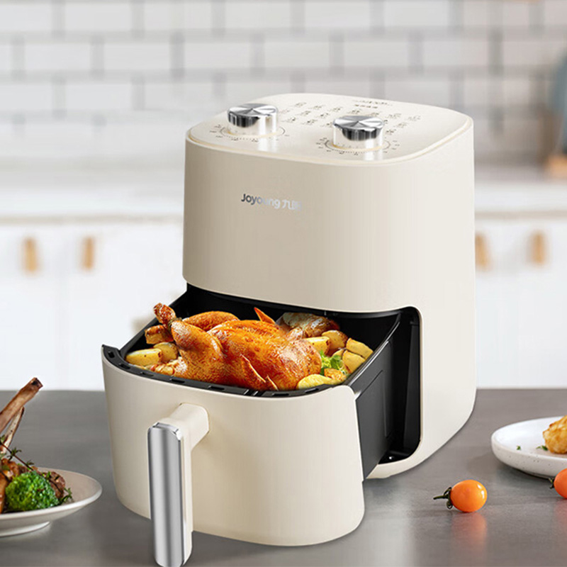 九阳空气炸锅5.3L双旋钮控温控时耐高温好清洗KL50-V515高清大图