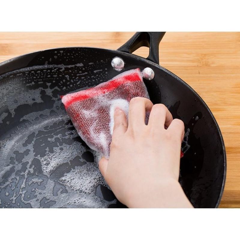 随机钢丝海绵擦厨房海绵不锈钢丝布吸水洗碗布百洁布刷锅洗碗清洁抹布