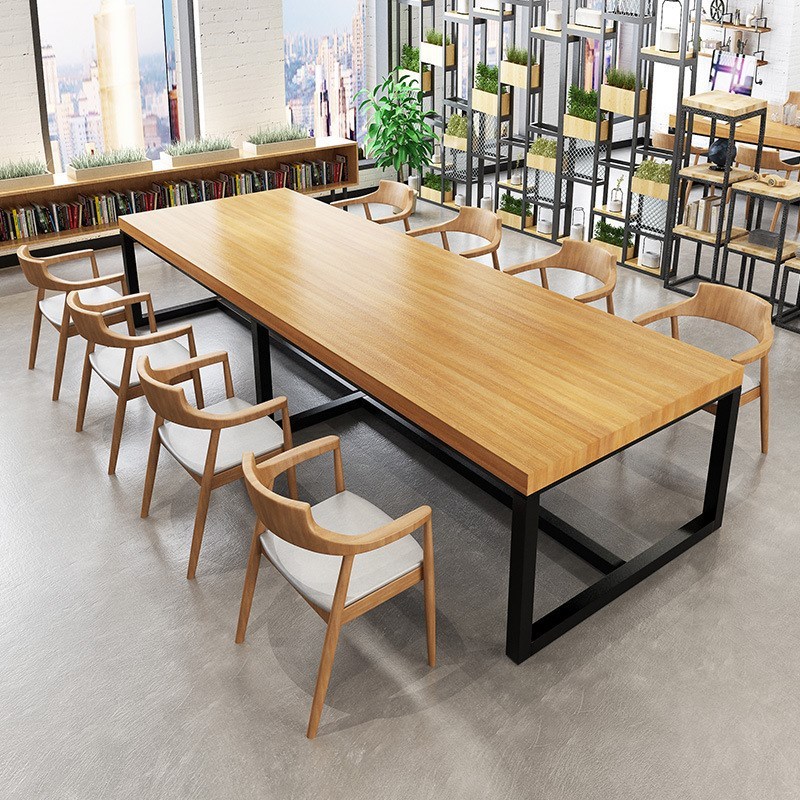 巨高办公家具长方形桌木会客会议长条书法桌阅览桌