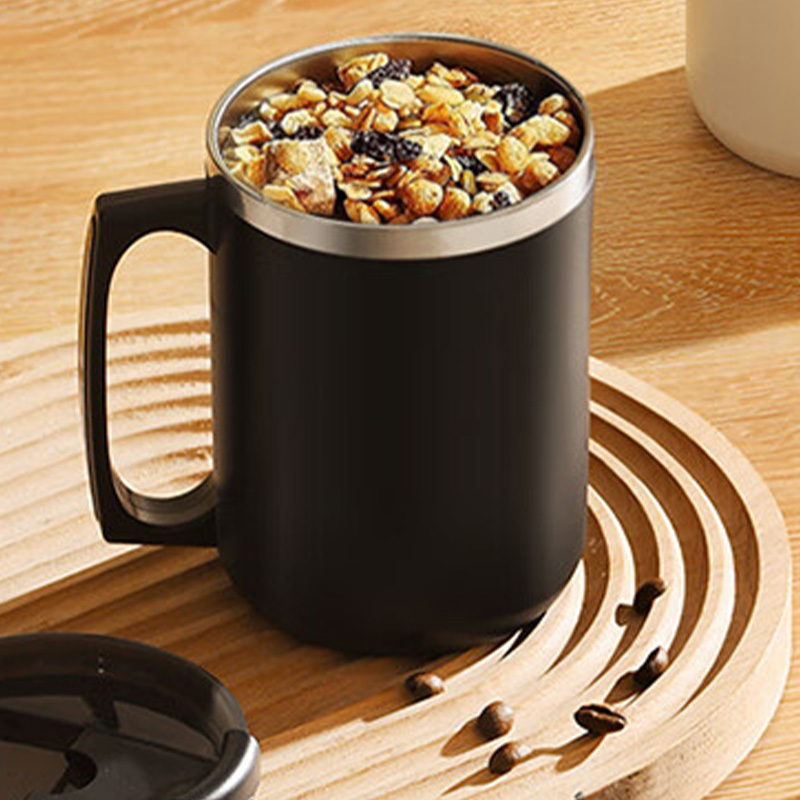 MAXCOOK美厨马克杯480ml304不锈钢黑MCB2283高清大图