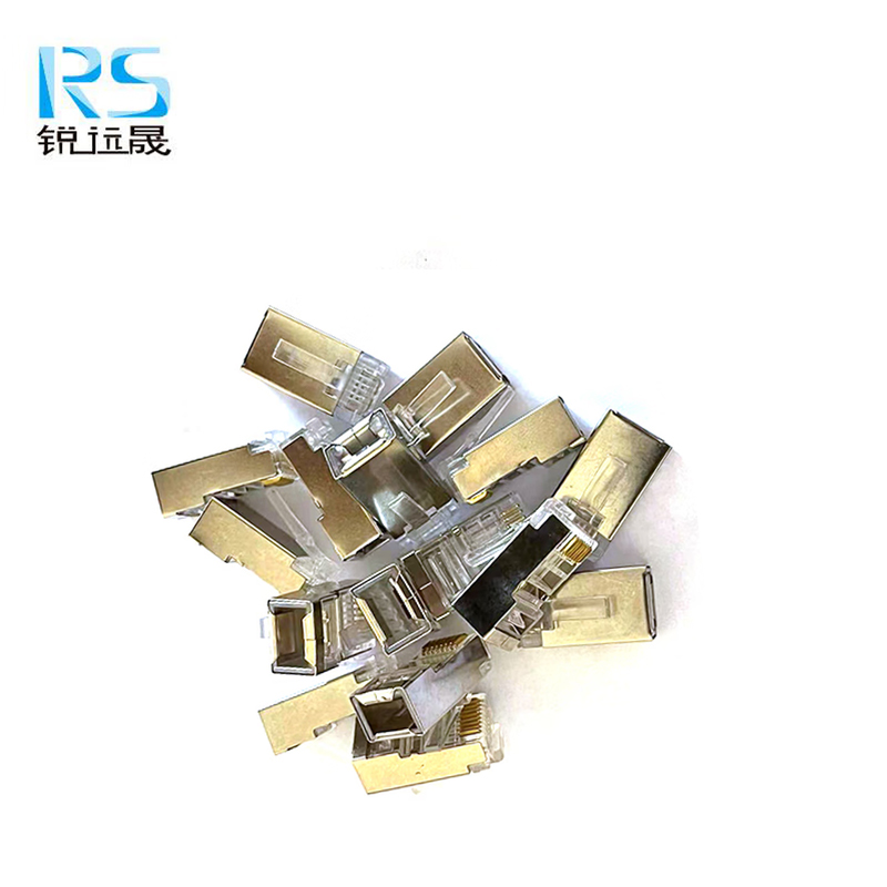 锐远晟 六类屏蔽水晶头 RYS-SJT 100个/包高清大图