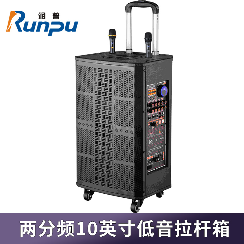 润普Runpu会议音频扩声两分频10英寸低音卡拉OK户外演出活动野外作训带话筒拉杆音箱RP-S-LGF10高清大图