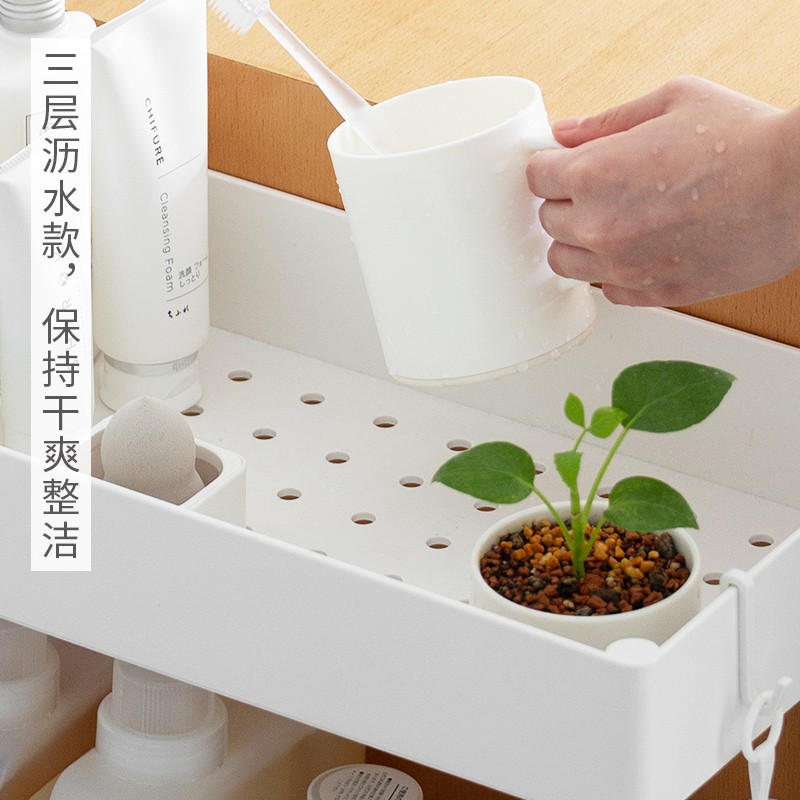 落地置物架多层收纳架手推车厨房卧室浴室移动储物架66070收纳层架 三维工匠高清大图