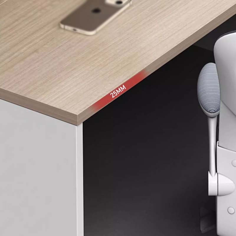 DXBG简约现代职员办公桌员工位转角l型卡座电脑桌办公室桌椅组合F型单人位+活动柜高清大图