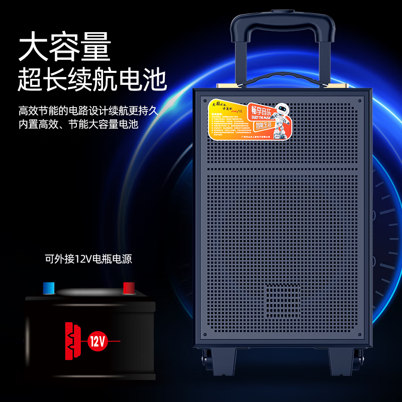 山水音响广场舞拉杆音响大音量高档三分频音箱 便携式户外专业演出蓝牙音响 家用K歌重低音 3101(BY)/个