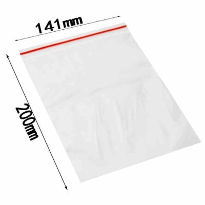 得力 3026 加厚自封袋 7号透明密封袋塑料袋 资料袋20*14cm文件套/文件袋
