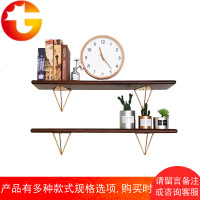北欧创意置物架一字板架子装饰层架铁艺书架现代简约实木搁板壁挂