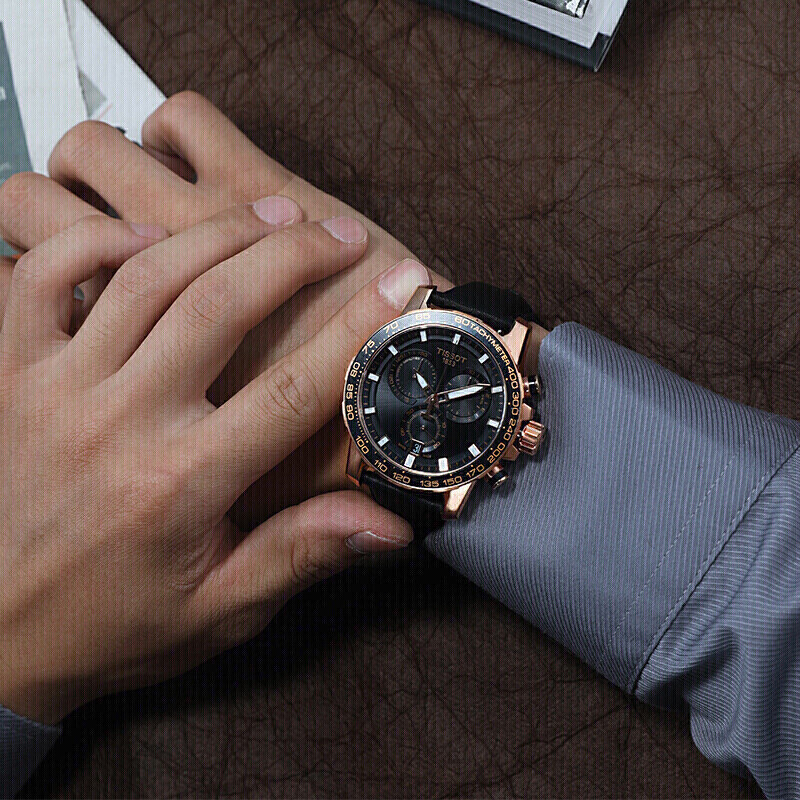 天梭(TISSOT)瑞士手表 速敢系列腕表 皮带石英男表T125.617.36.051.00
