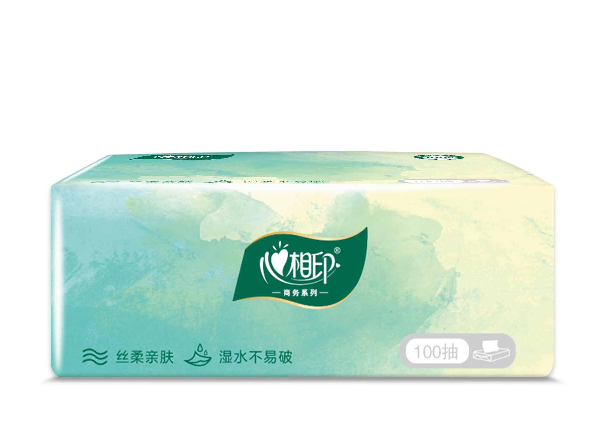心相印 云麓系列三层100抽塑装纸面巾8包(2提)高清大图