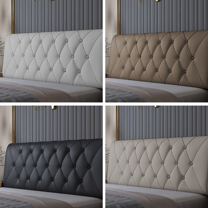 添福运 防水科技布床头靠垫榻榻米贴墙软包双人大靠背免洗床头罩北欧自粘靠背床头软包双人榻榻米皮革靠垫实木床靠垫定制高清大图