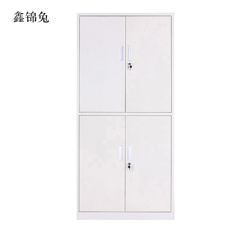 鑫锦兔钢制资料柜档案柜财务凭证柜带锁储物柜铁皮柜书柜通双节文件柜
