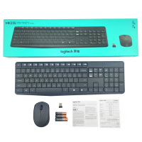 罗技（Logitech）MK235无线键鼠套装笔记本键盘鼠标套件便携省电办公家用无线套装黑色