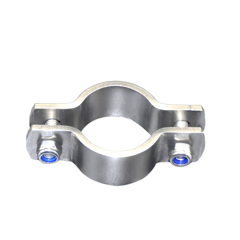 迅众 不锈钢加厚抱箍51mm电线杆卡箍无柄管支架 管夹收紧管卡水管固定器【2个装】