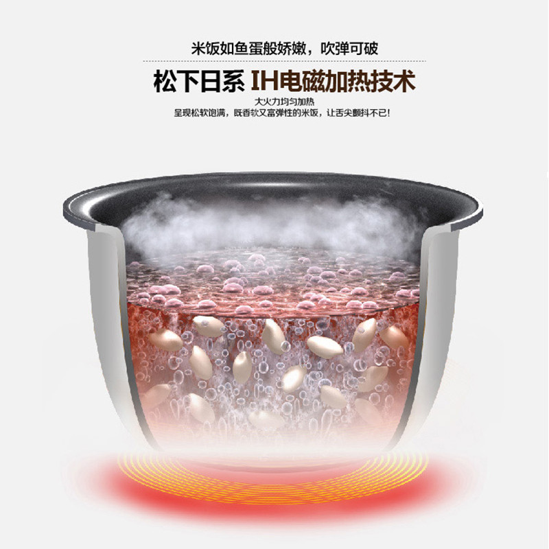 松下(Panasonic)电饭煲 SR-DG183 5L/升(对应日标1.8L) 远红外内胆 底盘加热 电饭锅