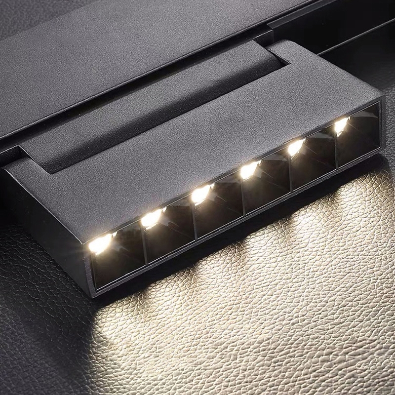 磁吸轨道灯嵌入式明装led线条灯射灯暗装客厅卧室过道无主灯照明