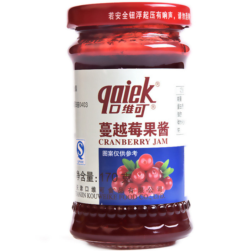 口维可蔓越莓果酱170克 西餐必备,糕点烘焙必备,健康营养,方便食用