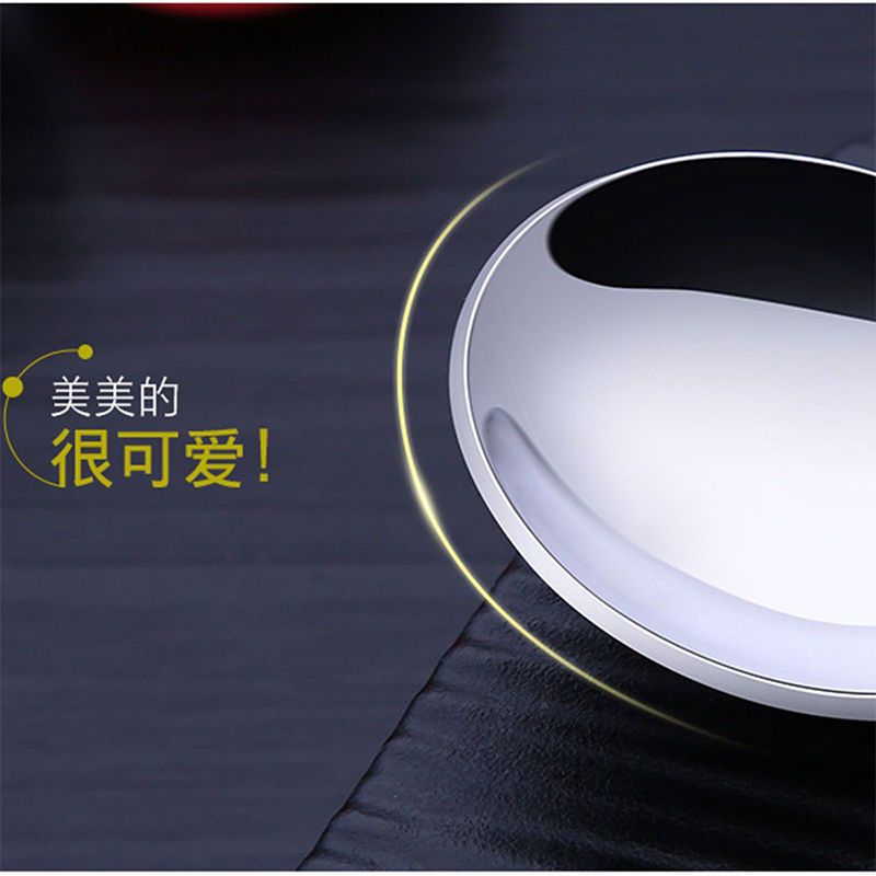 可爱粉[长9厘米勺头宽4.5CM] 产品打有品牌LOGO和304钢印 304不锈钢小勺子便携旅行外带儿童宝宝韩国短柄勺子