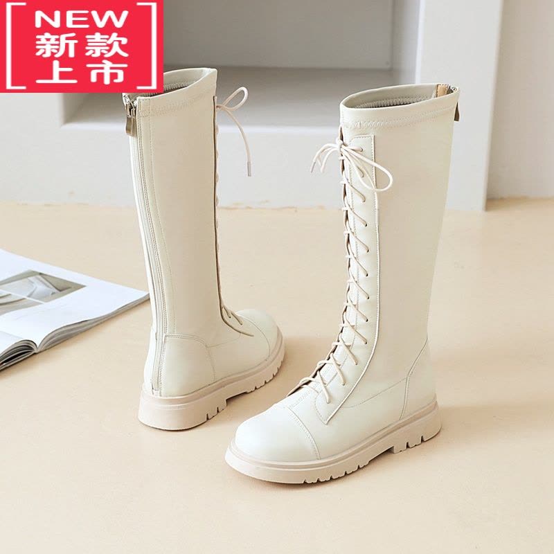 可莉允女童马丁靴2022春秋新款公主皮靴高筒长靴走秀演出鞋单靴儿童靴子图片