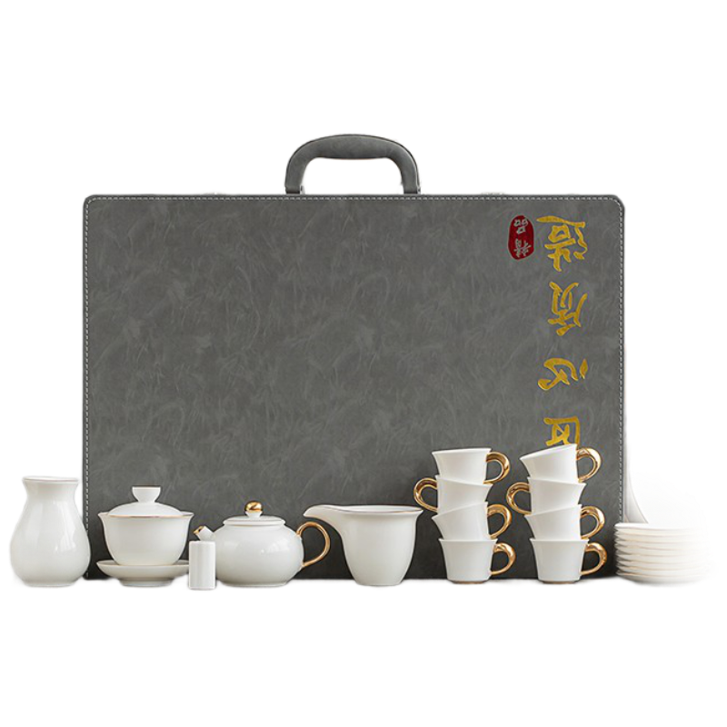 金镶玉 JXY-05功夫茶具套装羊脂玉瓷24头进生(单位:套)白色高清大图