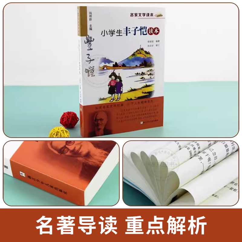 小学生老舍读本 [正版]小学生丰子恺读本文学名家作品精选 三四五六年级必读课外书丰子恺散文集缘缘堂随笔白鹅漫画故事儿童文高清大图