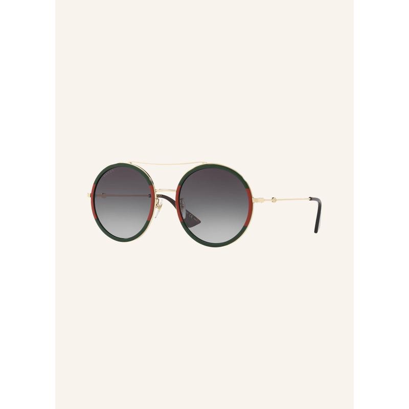 古驰(GUCCI)女士圆形带闪粉 logo装饰时尚潮牌太阳镜配眼镜盒清洁