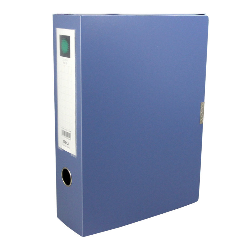 得力(deli) A4档案盒 5604 PP材料耐用粘扣档案盒 背宽75mm 6个/组 单组价格