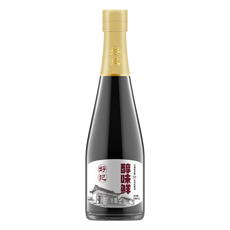 好记 360天复发酵醇味鲜500ml 家用点蘸 凉拌 炒菜 炖煮 有机酿造酱油