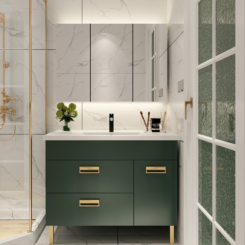 轻奢浴室柜北欧现代简约卫生间洗漱台卫浴套装洗手台洗脸盆柜组合