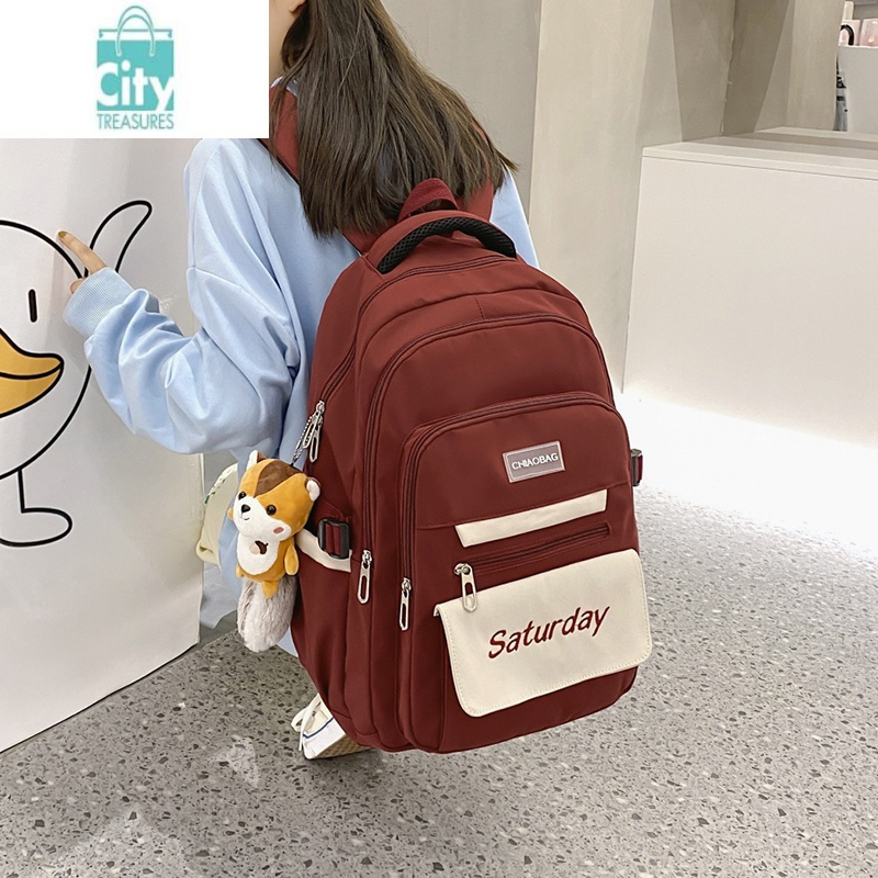 bangdou书包女小学生三四五六年级防水耐磨结实双肩包初中生中学生大