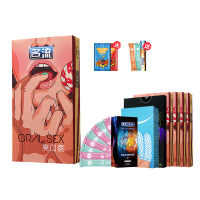 名流口交套爽口避孕套口爱宝典[55只]爽口50+冰火口交水10+口交膜2+抠抠套3+爆炸糖2水果味超薄男女用口吹口娇套