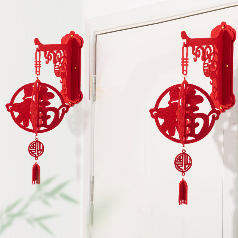 智美环球 2026新款马年新年福字挂饰 方正福字吊顶灯笼8个装*5组高清大图