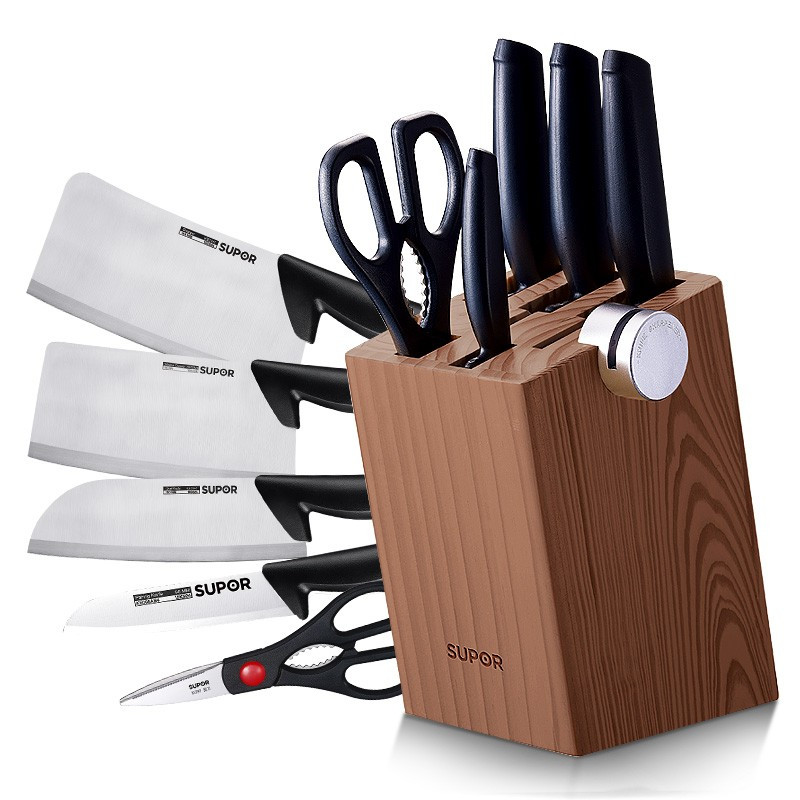 tk1522q七件套送菜板苏泊尔菜刀家用刀具套装组合不锈钢刀厨房多用