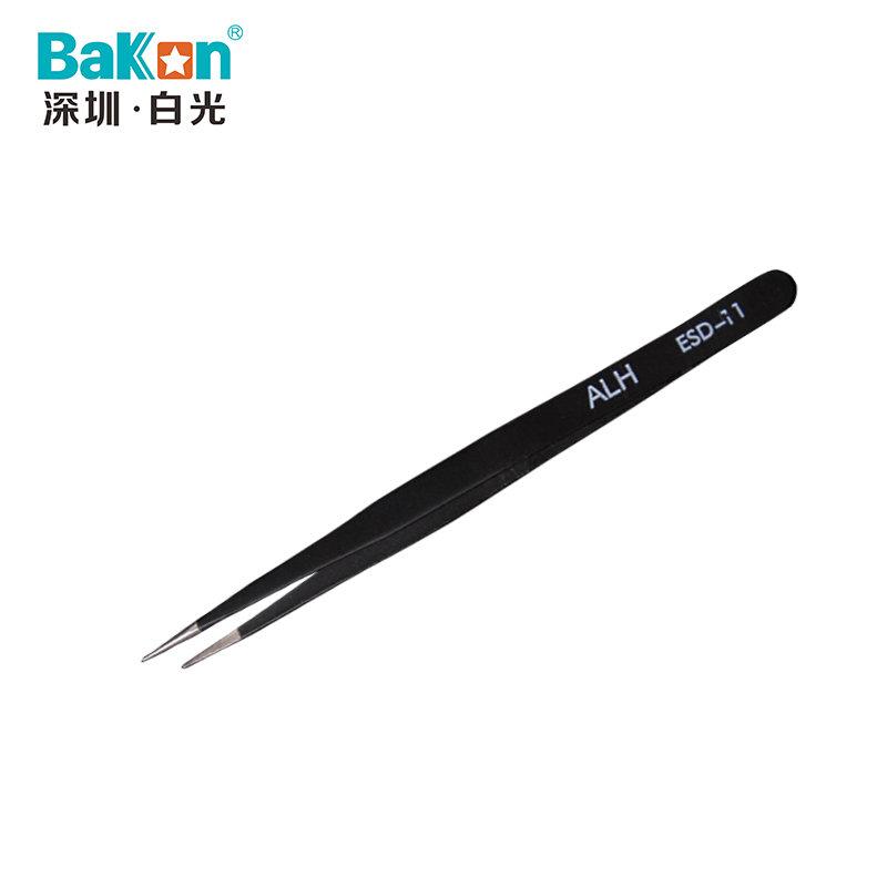 BAKON ESD-11 深圳白光特尖型镊子 不锈钢元器件夹子 夹持类工具