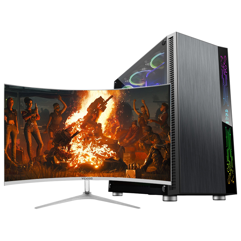 世纪之星 酷睿i5四核/AMD Radein 游戏独显/8GB内存/256GB固态 家用办公商用学生网课游戏电脑 台式机 台式电脑 DIY组装机 组装电脑 电脑主机+32英寸显示器
