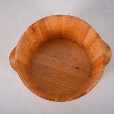 21高双耳桶底(无穴位图) 单桶(送艾叶) 香柏木养生泡脚桶泡脚木盆穴位按摩泡脚桶实木足浴木桶恒温洗脚盆