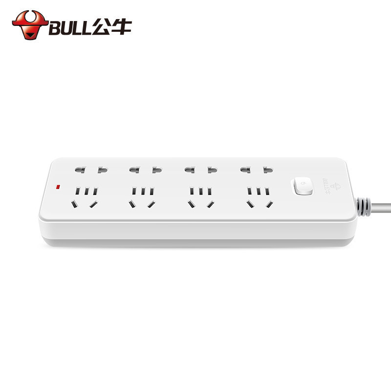 (ZDJ)公牛(bull) 八插位 带安全保护门 10米接线板 新国标 GN-403(S) (单位:个)