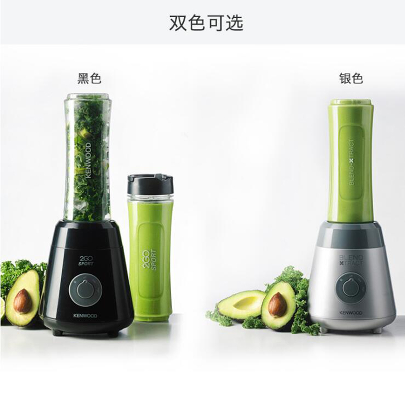 凯伍德(KENWOOD) SMP060BK 便携式果汁机 多功能 家用电动料理榨汁机 运动 迷你 趣动搅拌机 银色