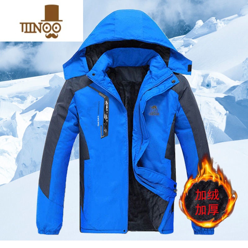 YANXU男士棉服冬季外套棉袄男加绒加厚大码休闲冲锋棉衣男宽松运动装工作服男女夹克棉衣工装潮流高清大图