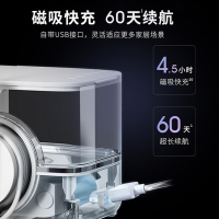 洁碧(Waterpik)冲牙器水牙线无线洗牙器 家用台式无线洗牙器正畸适用充插两用多种喷头 小魔盒极光白 GT17-12