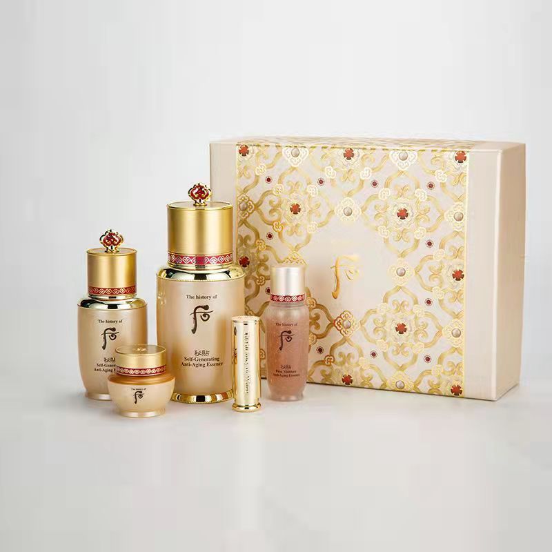 韩国whoo后秘贴焕然精华礼盒套装5件套保湿补水提拉紧致再生修复护肤