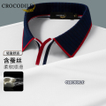 鳄鱼恤CROCODILE 夏季男士短袖T恤翻领商务休闲半袖POLO衫男上衣
