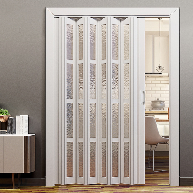 纳丽雅(naliya)pvc折叠门厨房门室内门家用无下轨隔断卫生间厕所阳台