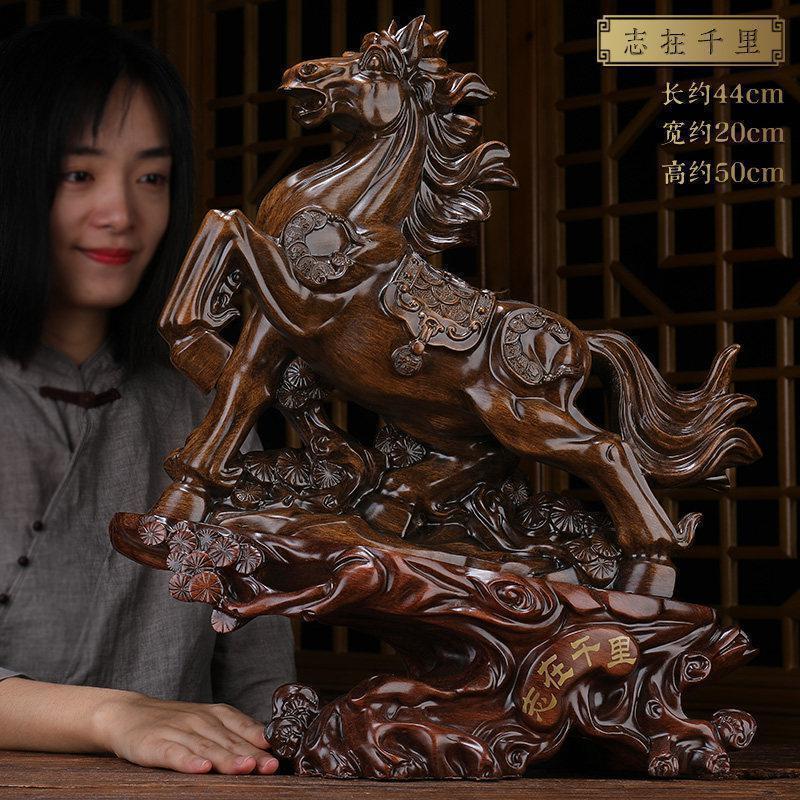 美帮汇志在千里马摆件办公室桌台玄关博古架工艺装饰品老板高清大图