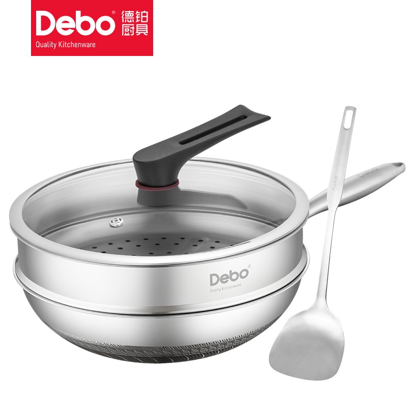 德铂Debo 316不锈钢双面蜂窝不粘锅卡勒汉斯 规格B DEP-DS260高清大图
