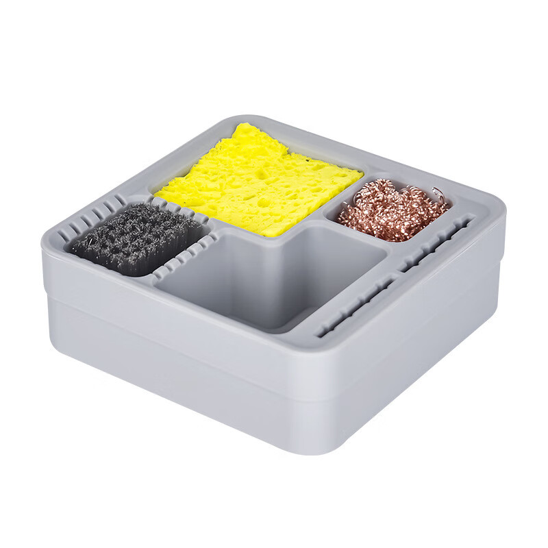 谋福 电烙铁头清洁座 焊嘴去锡清洁器【大号灰色(2个装)】